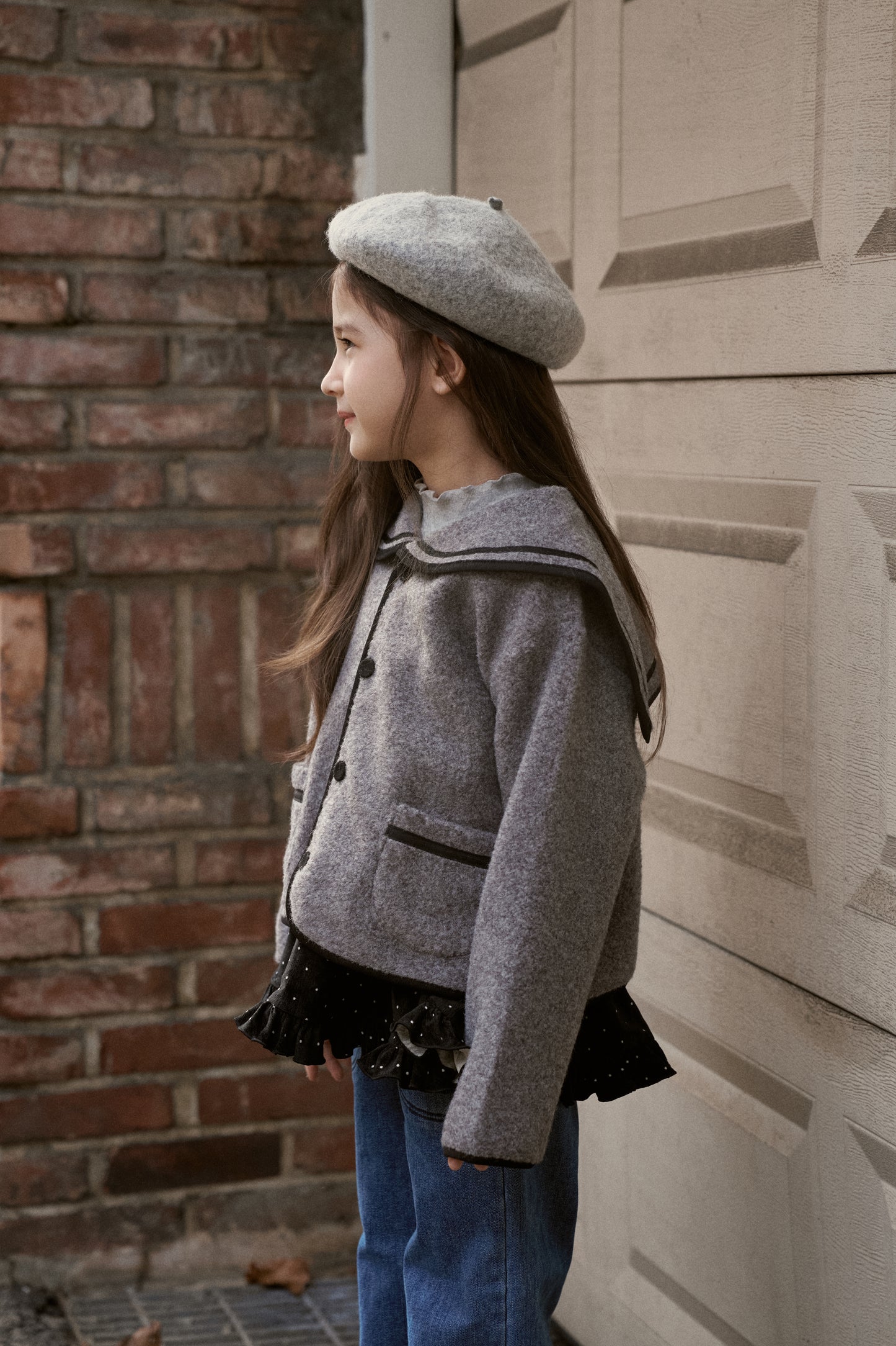 Sailor Collar Knit Jacket