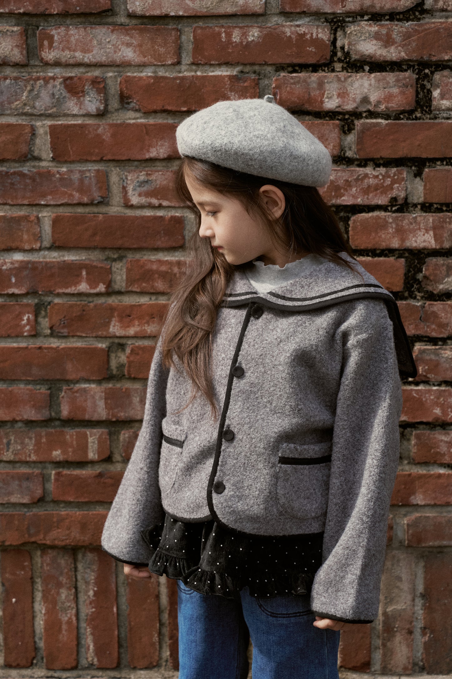 Sailor Collar Knit Jacket