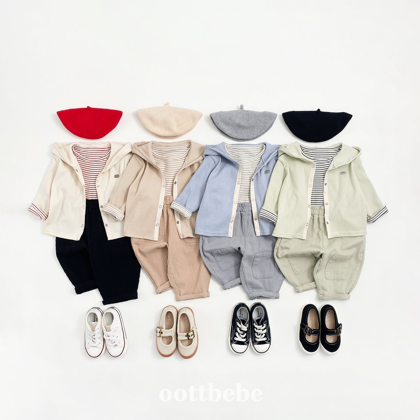 Olive Cardigan 2-Piece Set (Cardigan&Tee)