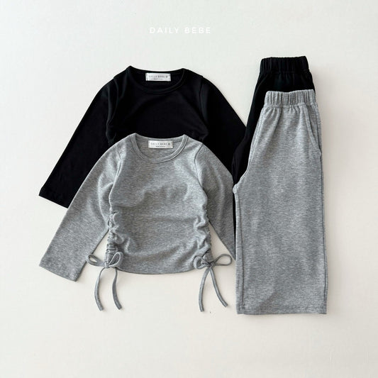 Side Tie Ruched Top & Pants Set