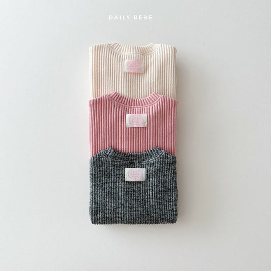 Ribbed Knit Sweatshirt