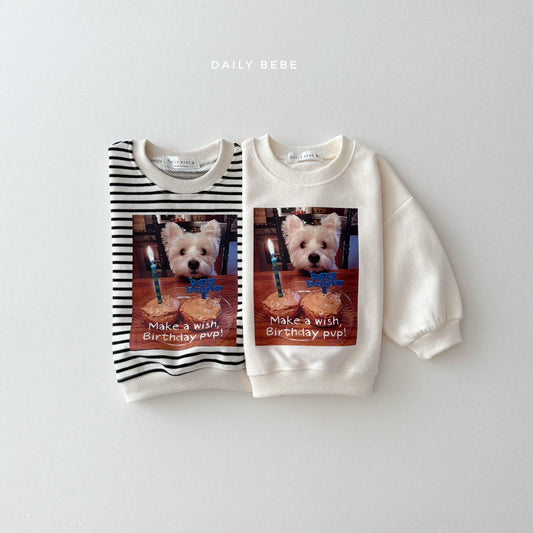 Happy Birthday Puppy Graphic Sweatshirt