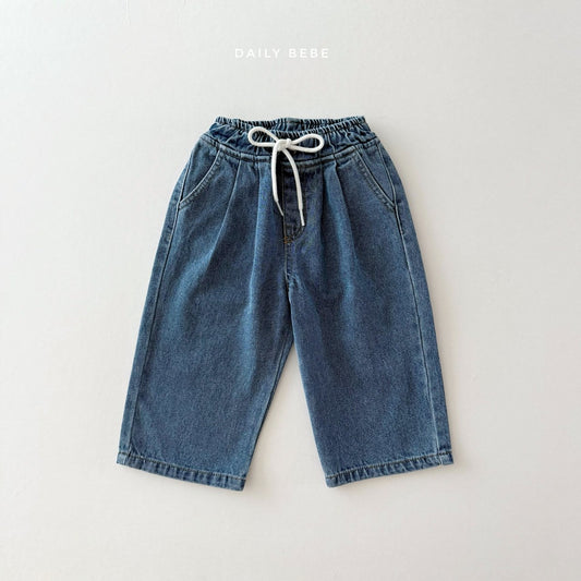 하의) 밴딩 데님 팬츠