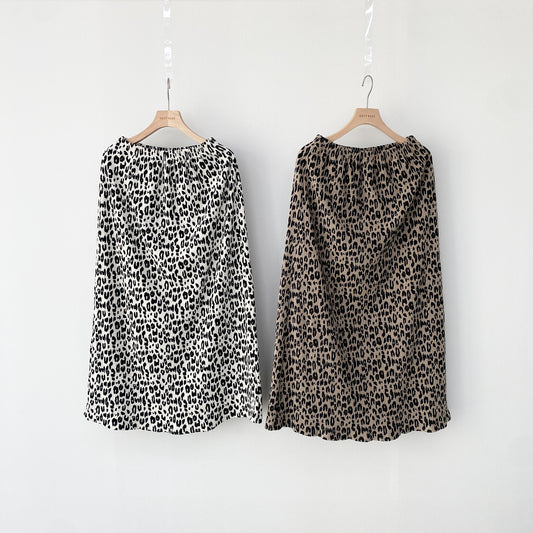 Mom Leopard Pleated Skirt (mommy & Me Matching Outfit)