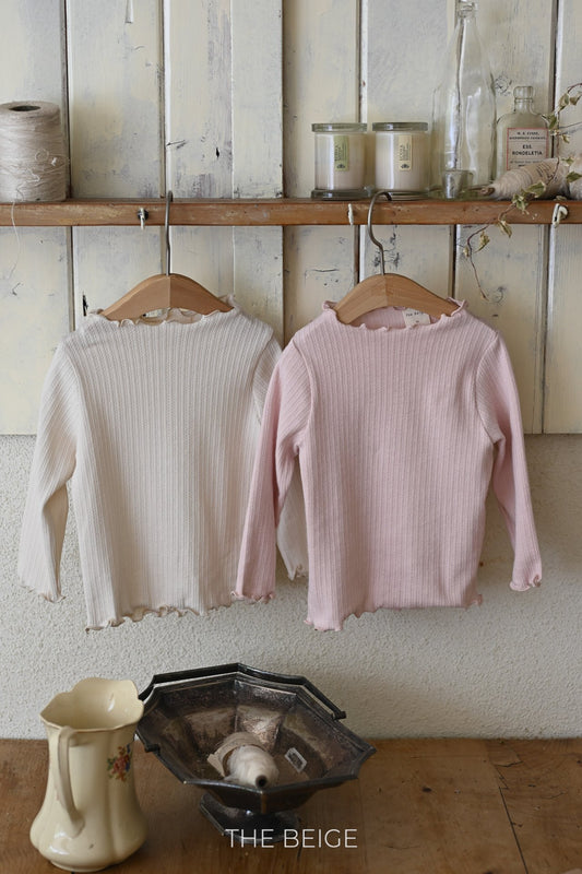 Ribbed Mock Neck T-Shirt