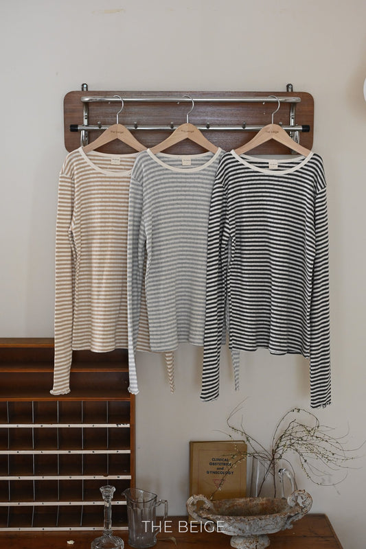 Adult Pointelle Striped Tee(Mommy & Me)