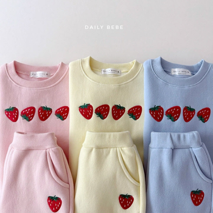 Strawberry Embroidered Set