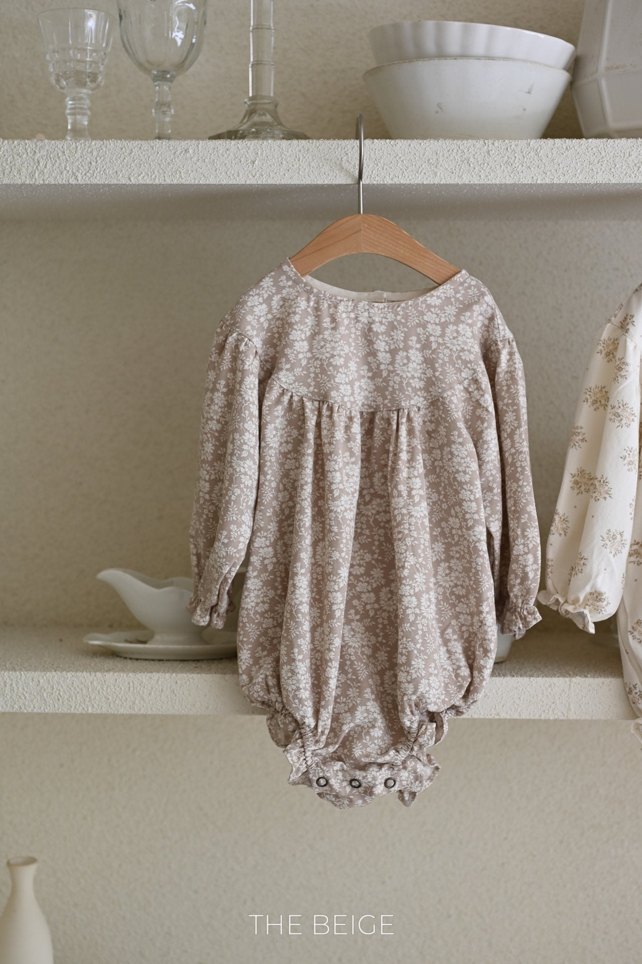 Shirring Print Romper
