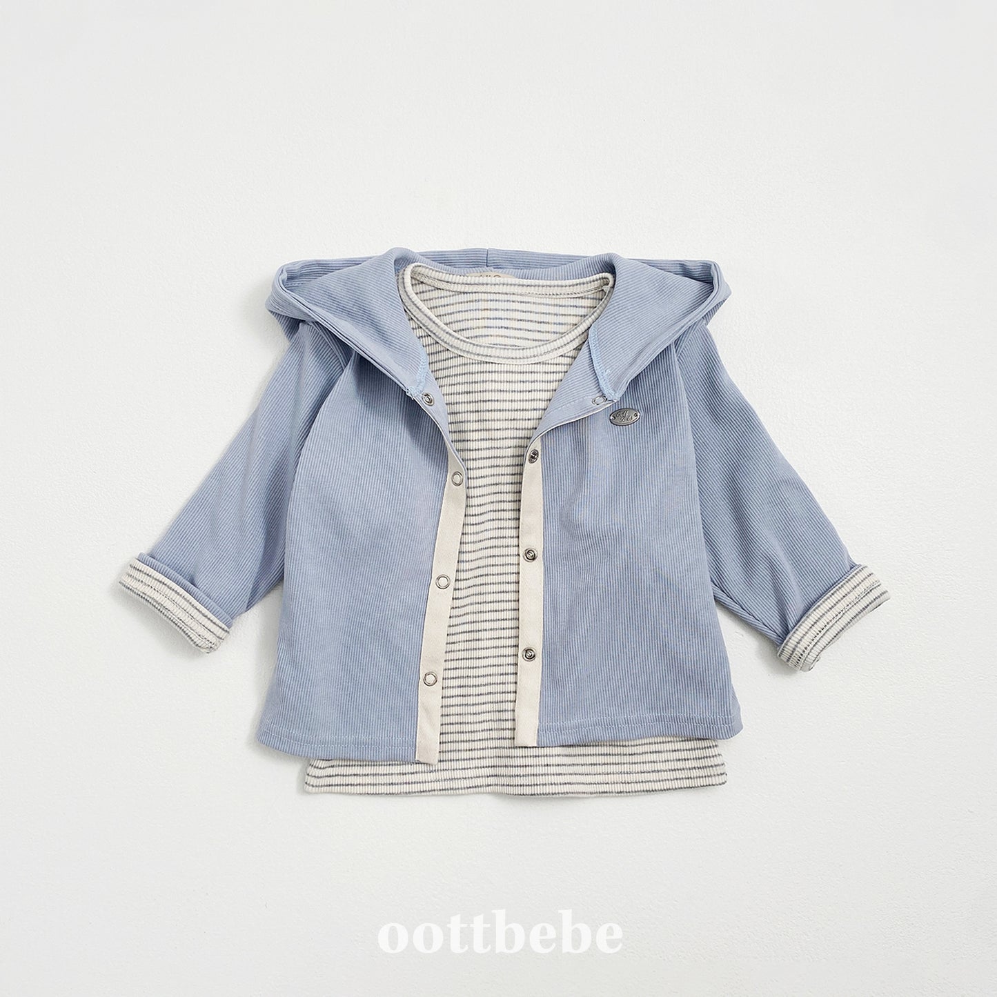 Olive Cardigan 2-Piece Set (Cardigan&Tee)