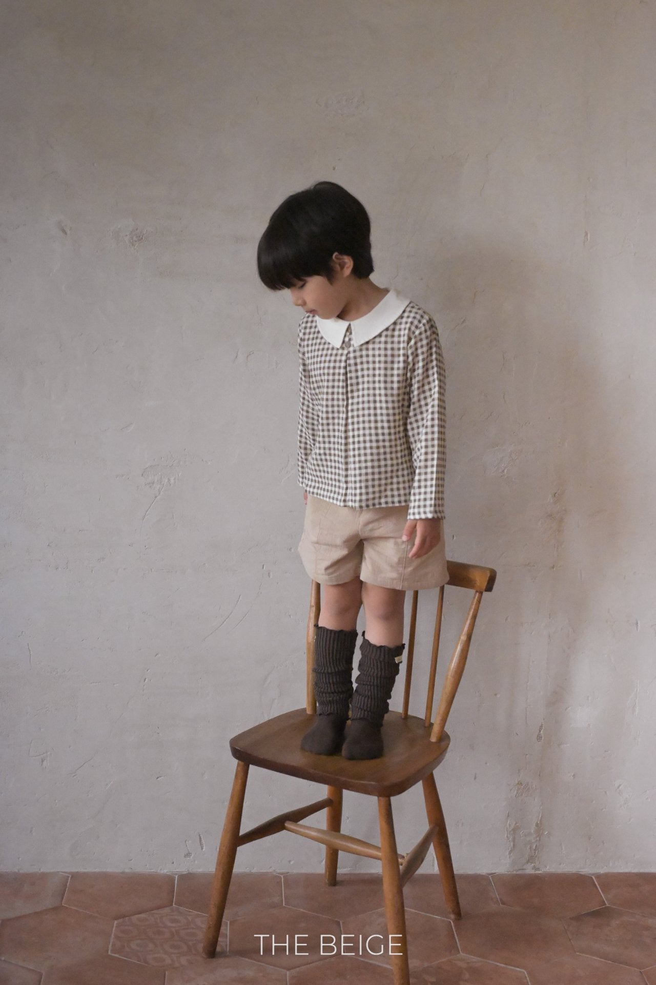Petit Collar Gingham Shirt