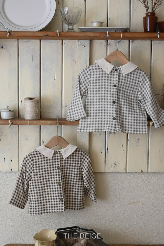 Petit Collar Gingham Shirt