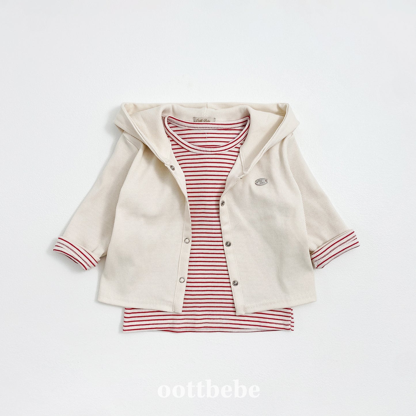 Olive Cardigan 2-Piece Set (Cardigan&Tee)