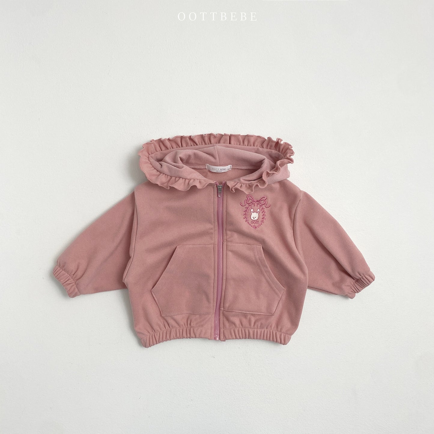 Ruffle Hooded Jacket