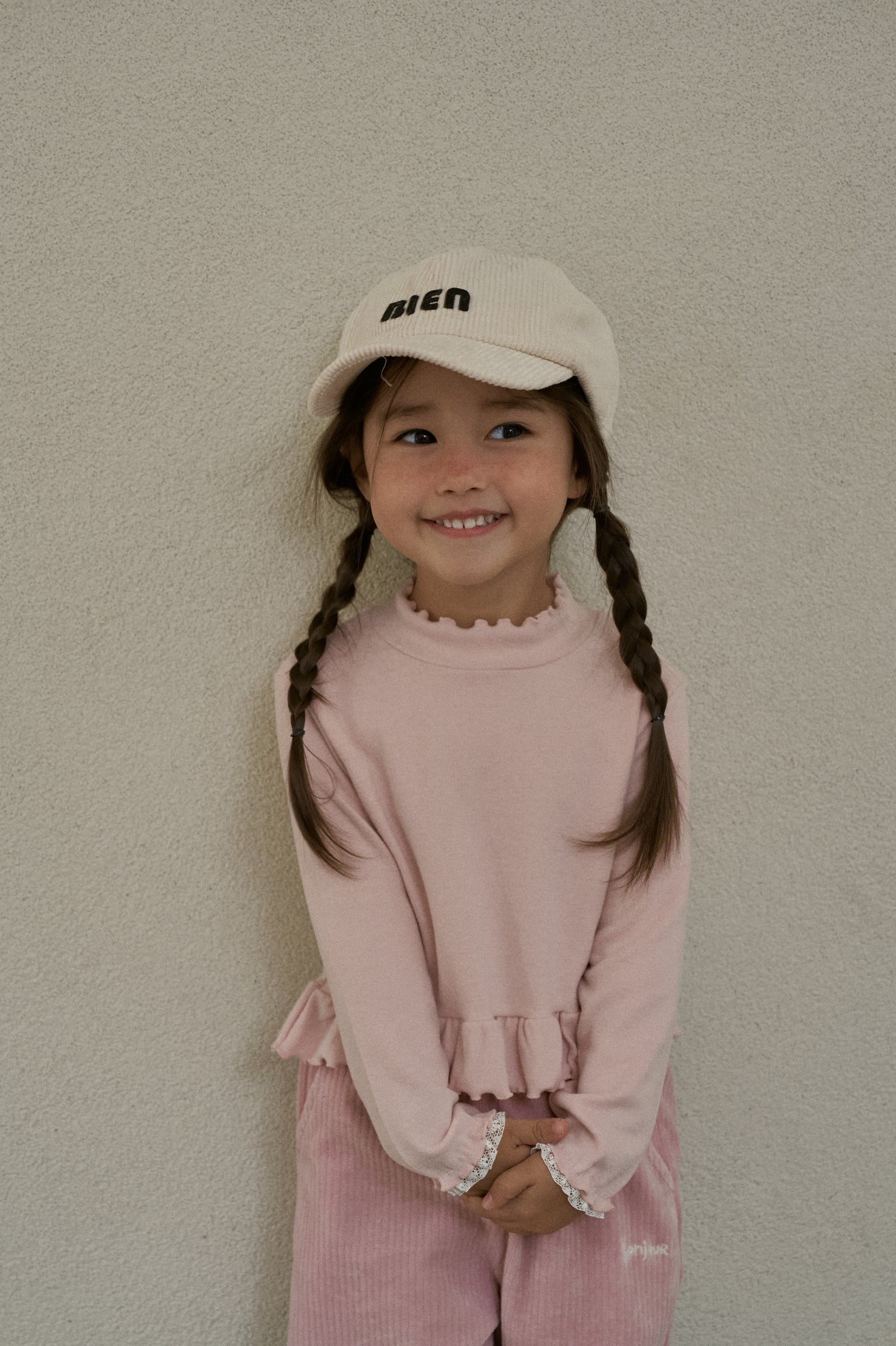 Frill Ribbed Long Sleeve Tee