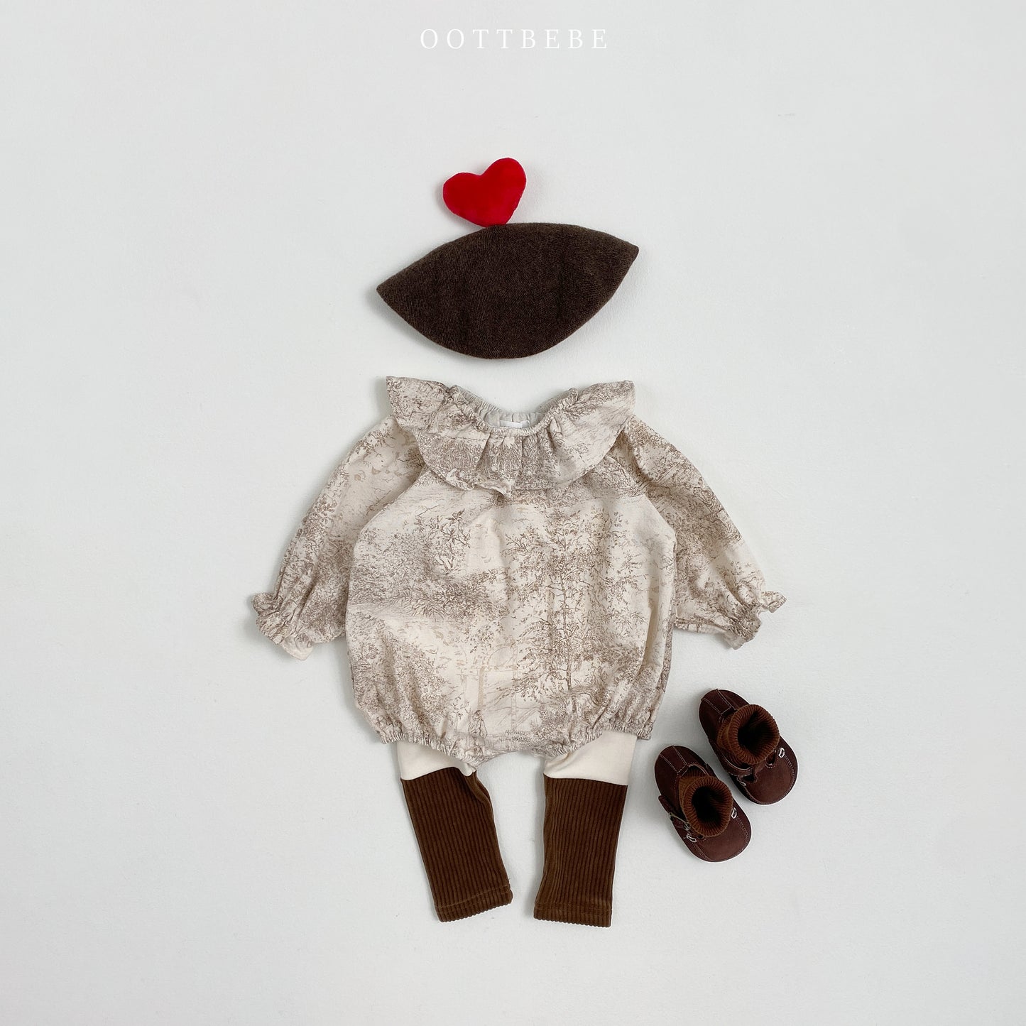 Madeleine Frilled Baby Bodysuit(Sibling Matching Outfit)