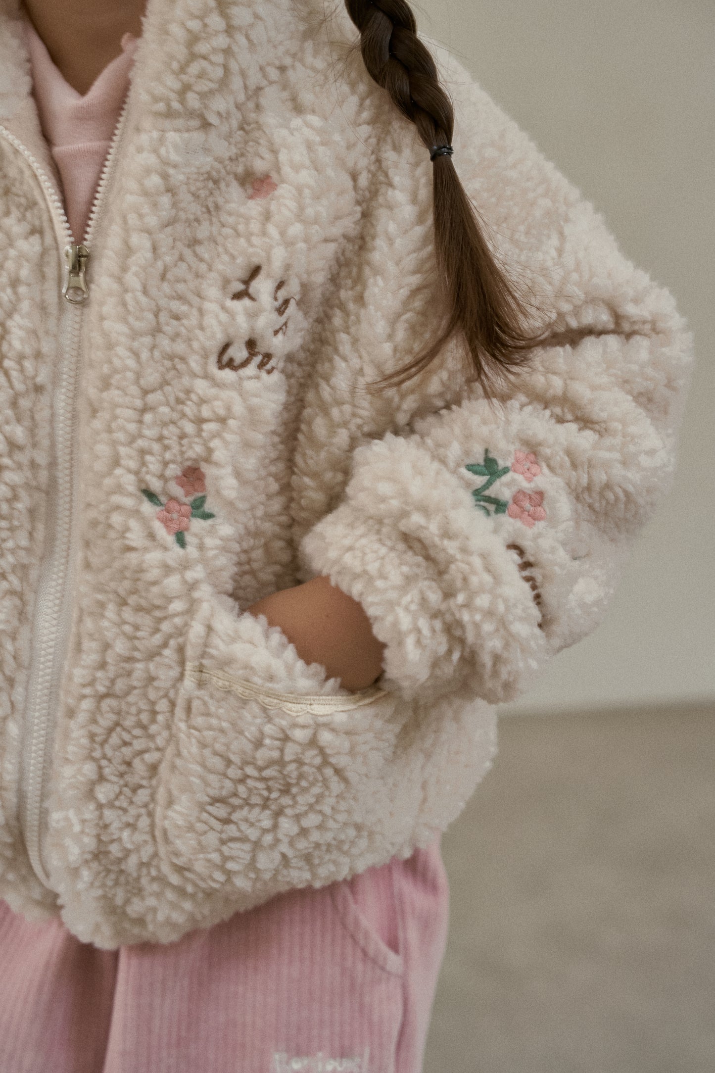 Teddy Fleece Zip-Up Jacket