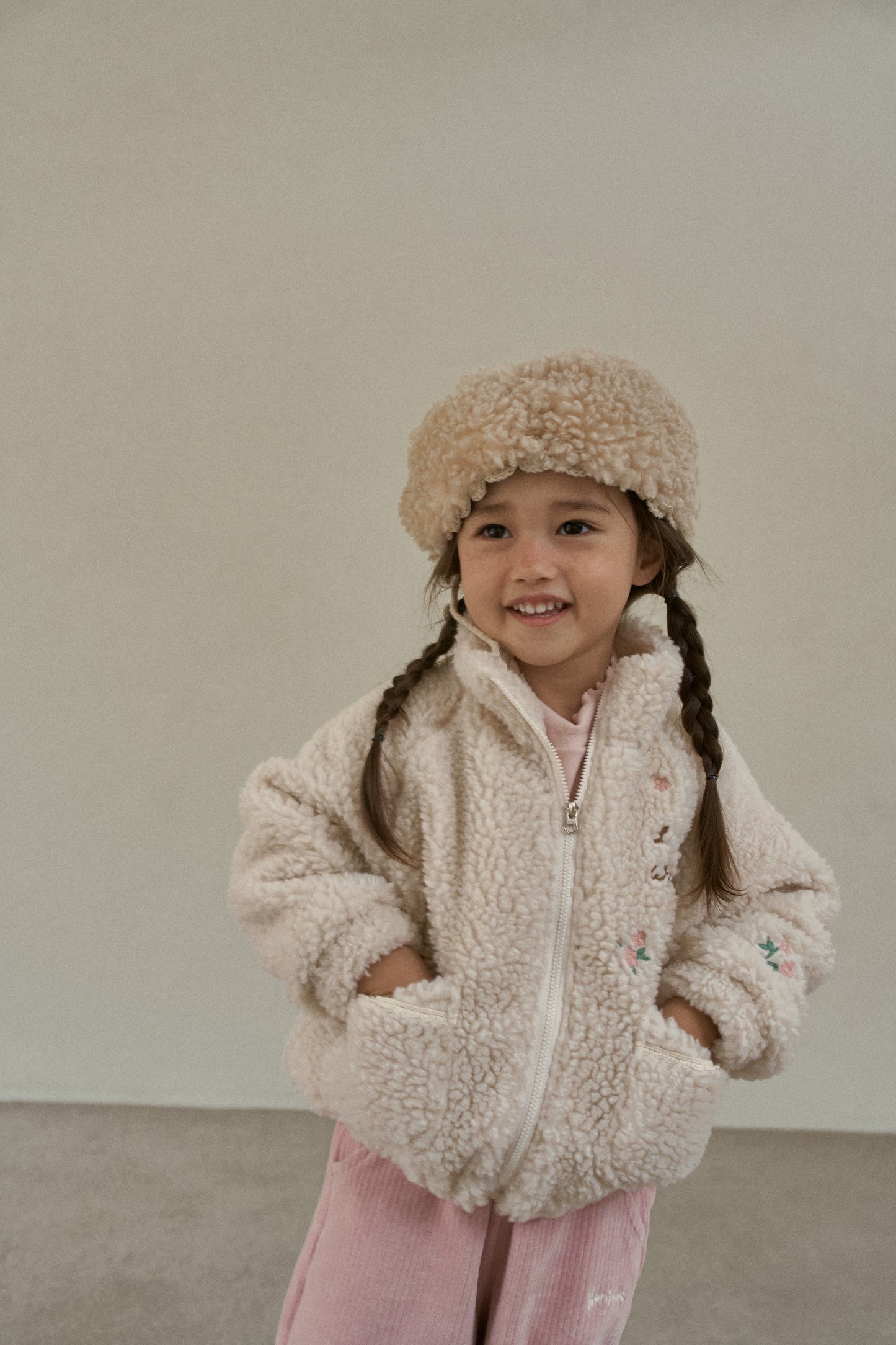 Teddy Fleece Zip-Up Jacket