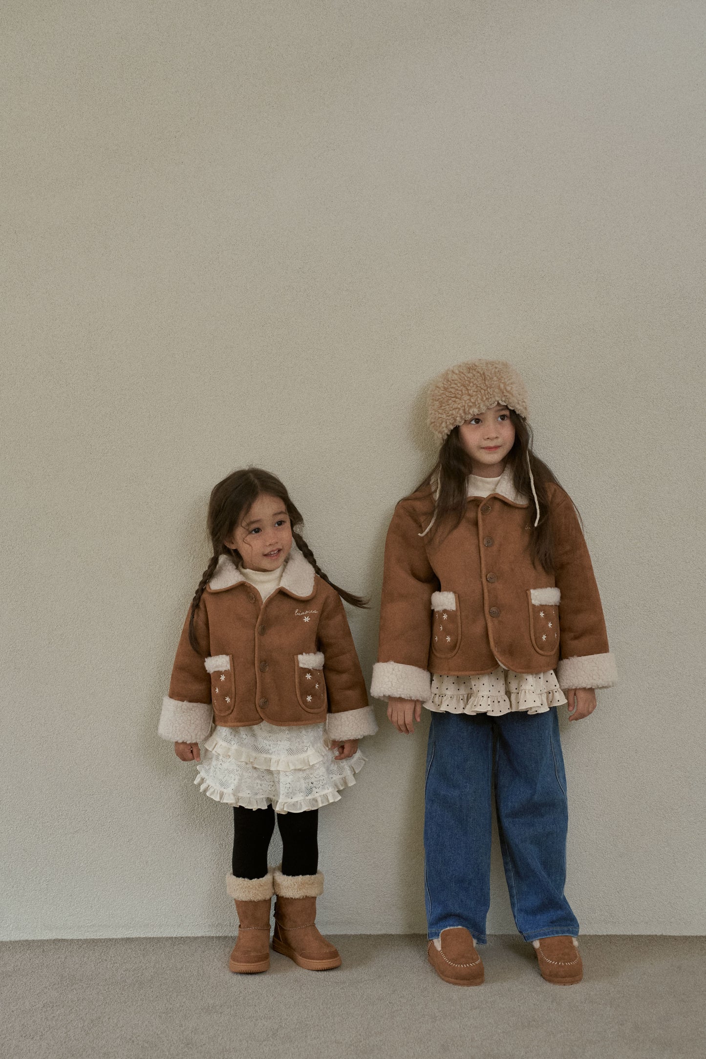 Faux Suede Sherpa Jacket