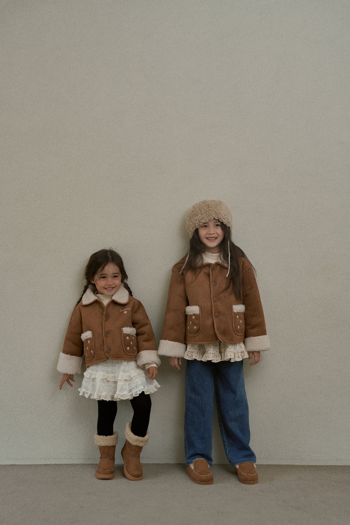 Faux Suede Sherpa Jacket