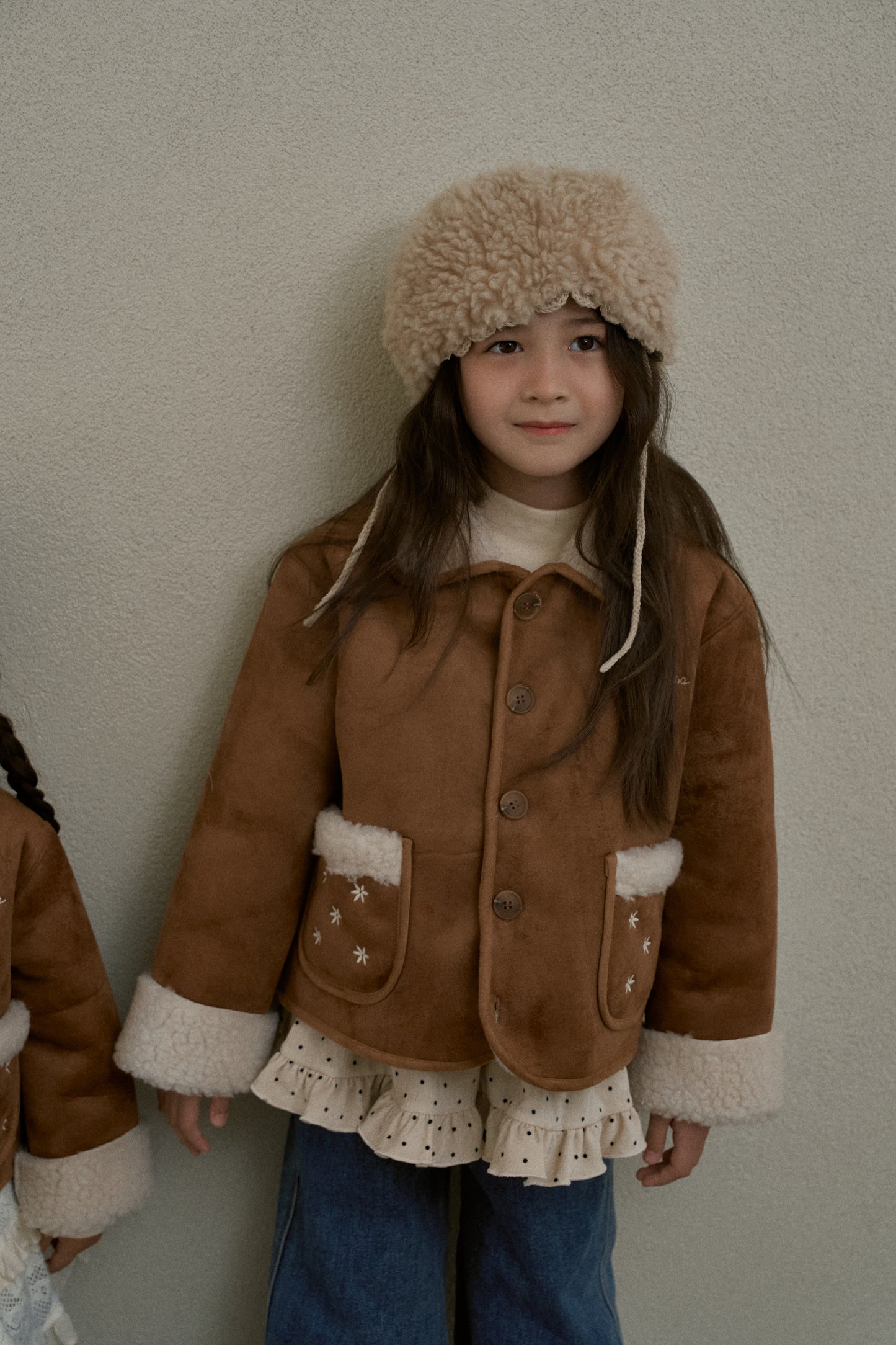 Faux Suede Sherpa Jacket