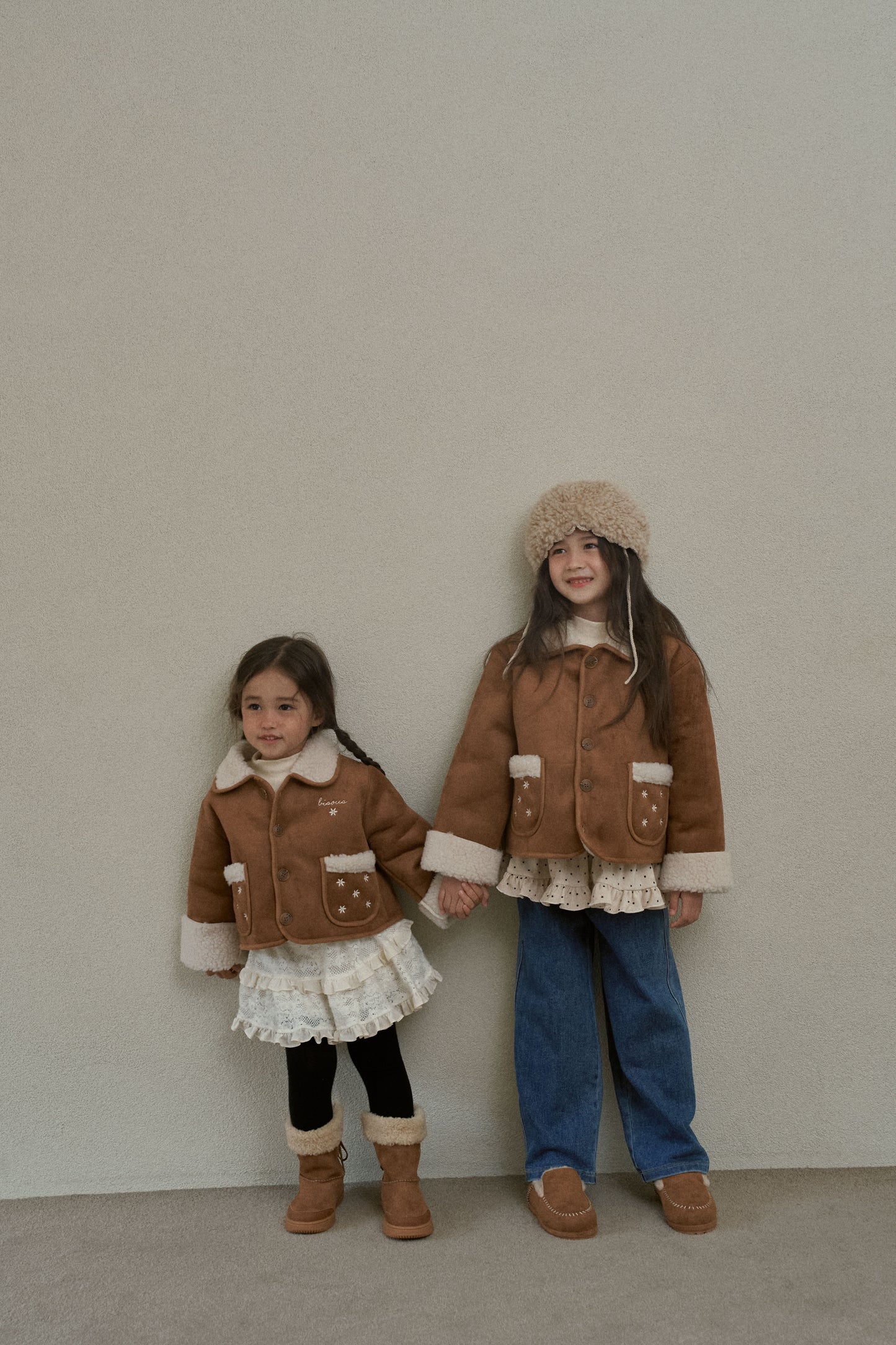 Faux Suede Sherpa Jacket