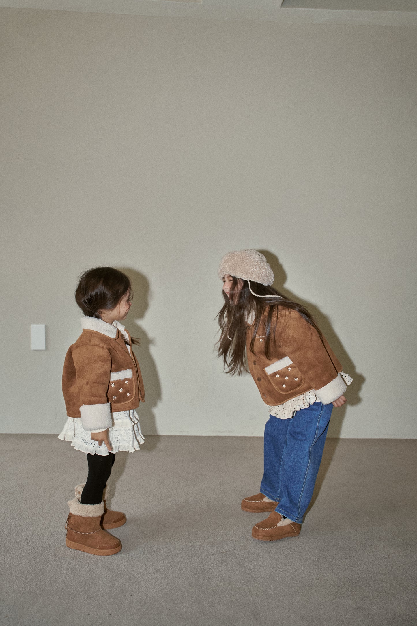 Faux Suede Sherpa Jacket