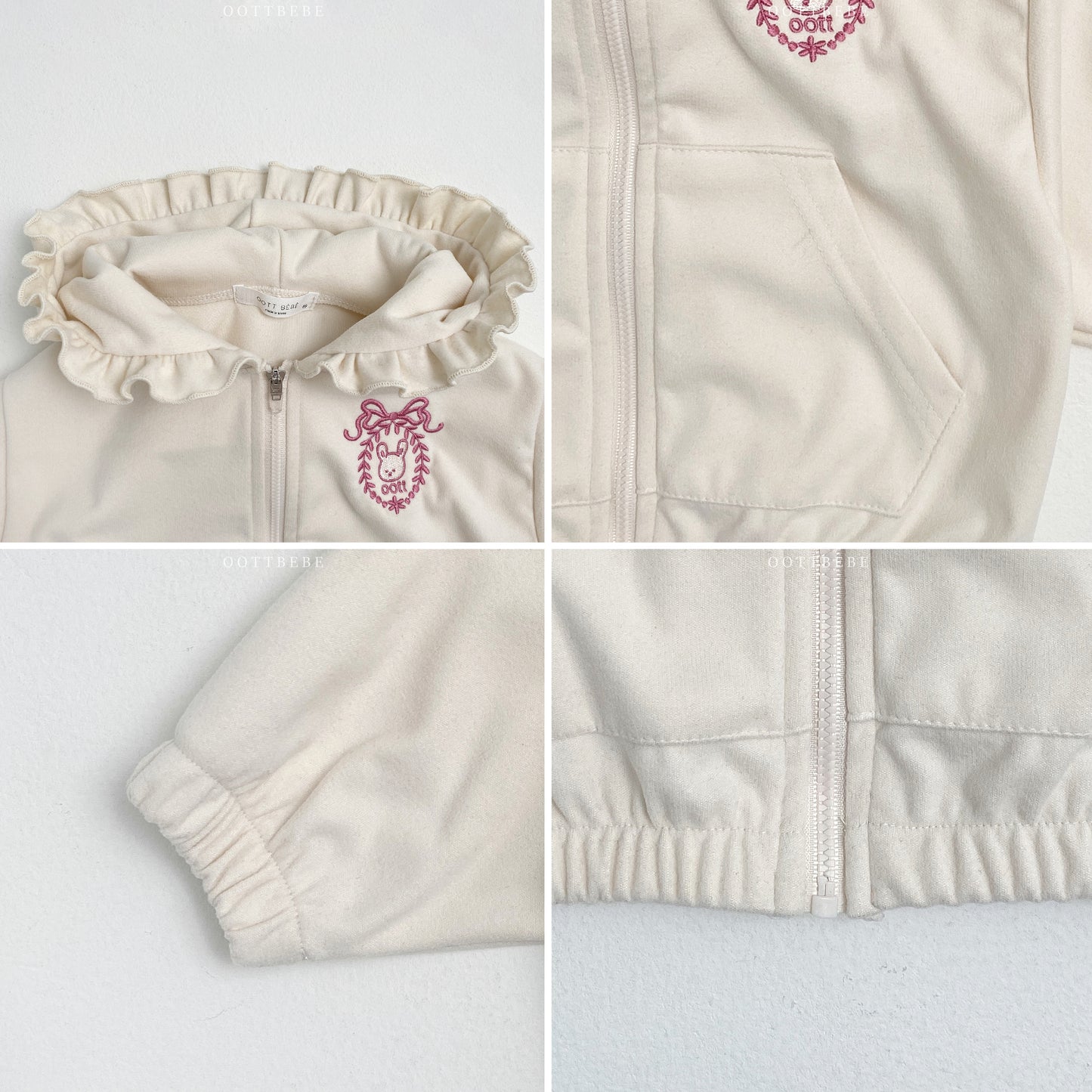 Ruffle Hooded Jacket