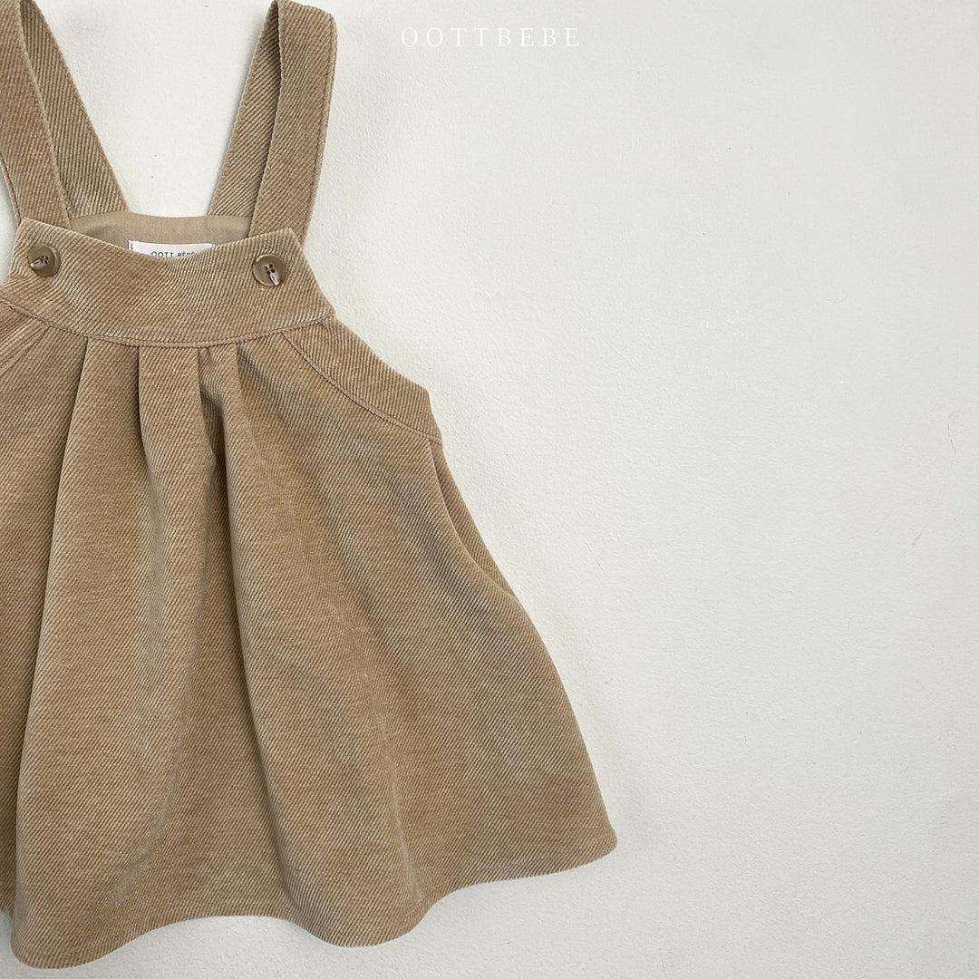 Velour Overalls Skirt