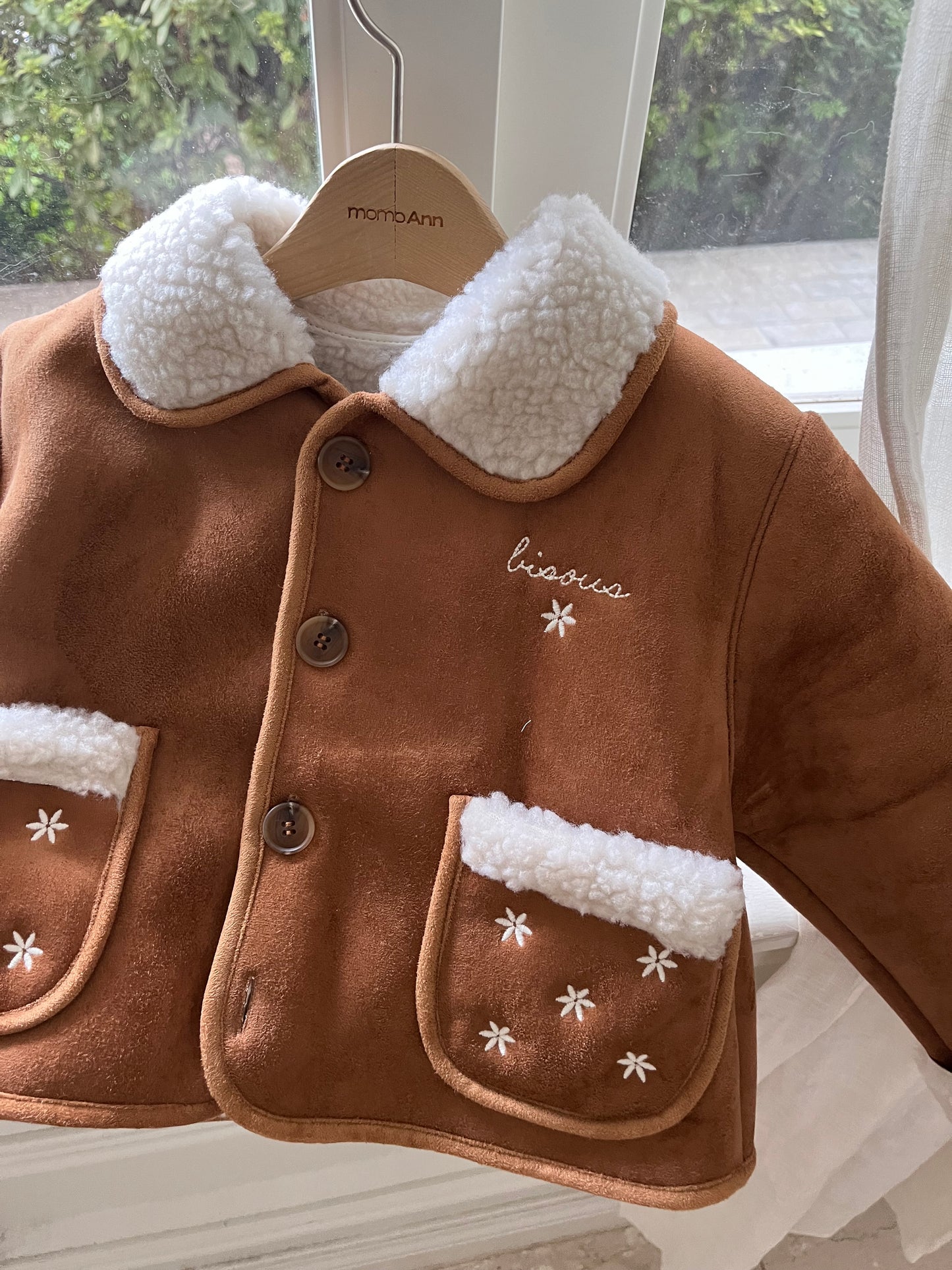 Faux Suede Sherpa Jacket