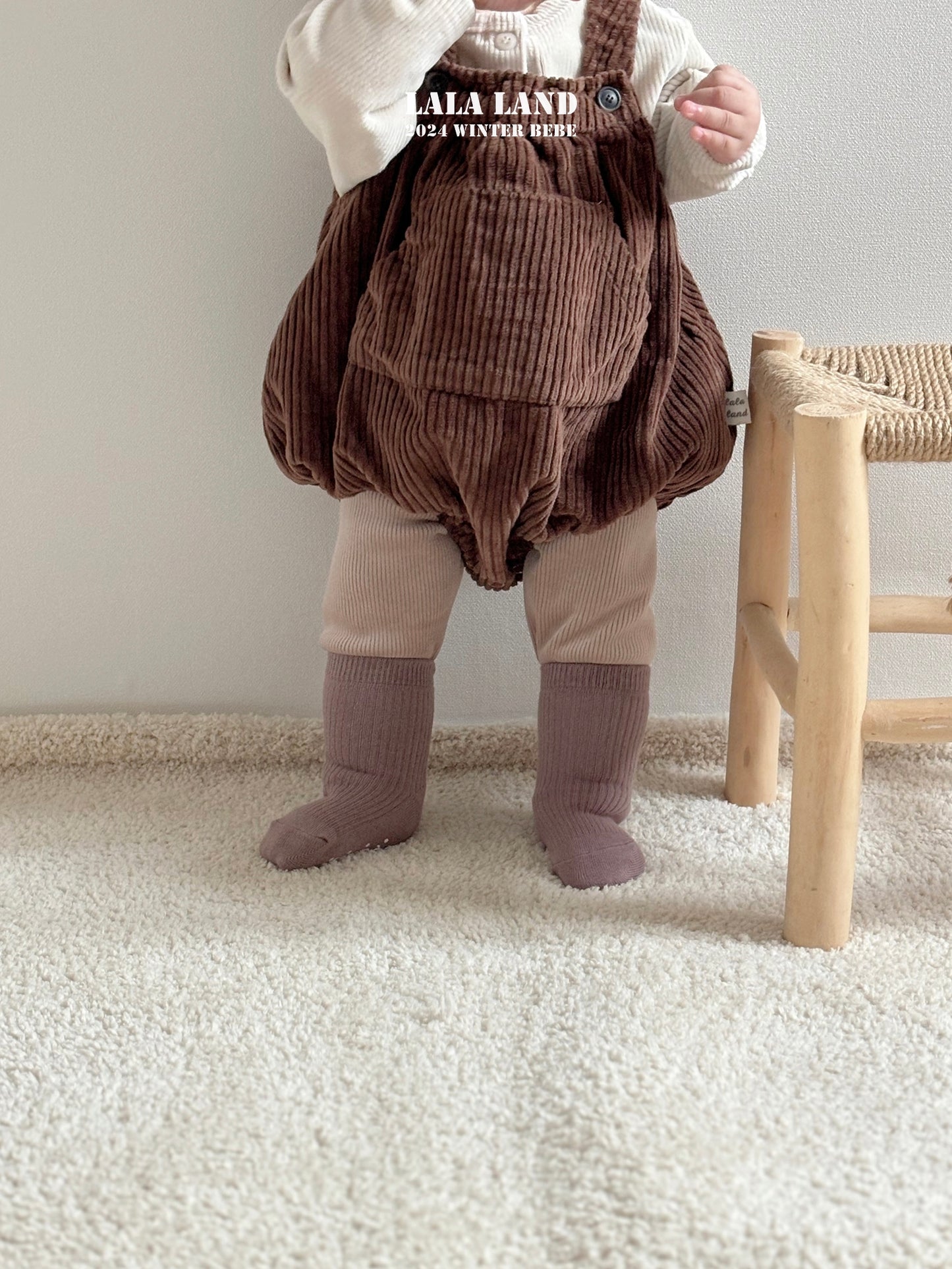 Bebe Corduroy Suspender Bodysuit