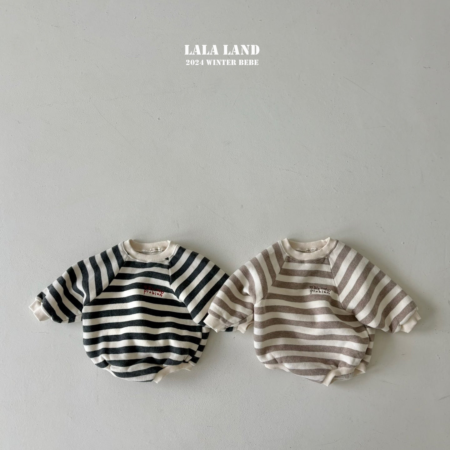 Bebe Winter Striped Bodysuit(Sibling Matching Outfit)