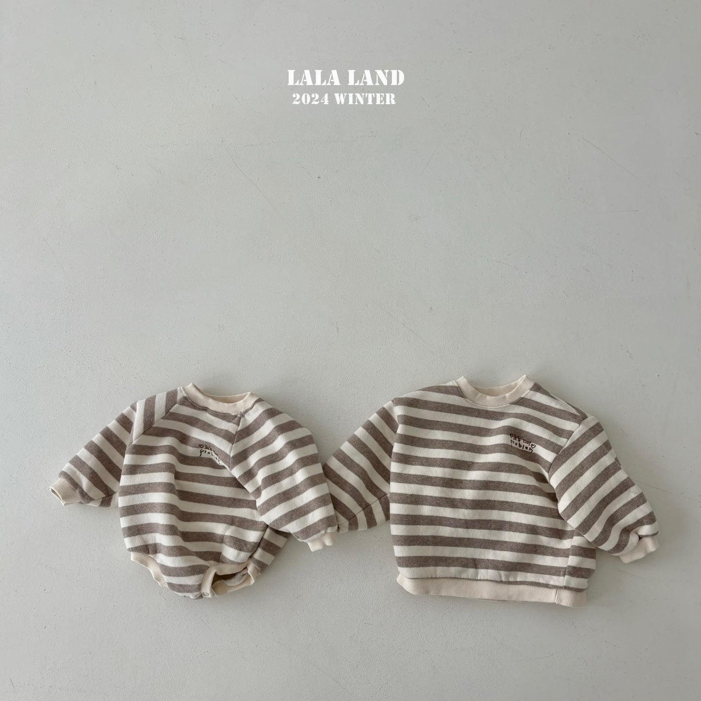 Bebe Winter Striped Bodysuit(Sibling Matching Outfit)