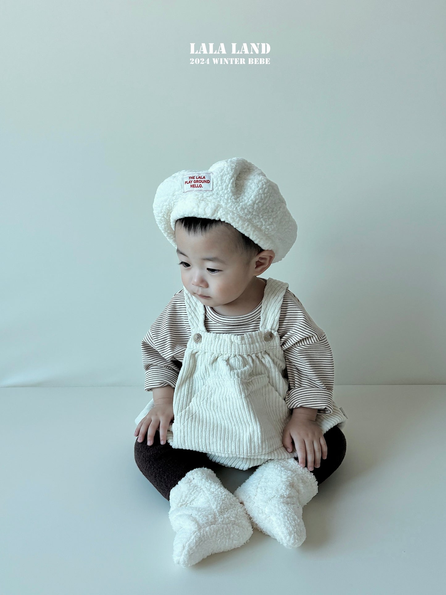 Bebe Corduroy Suspender Bodysuit