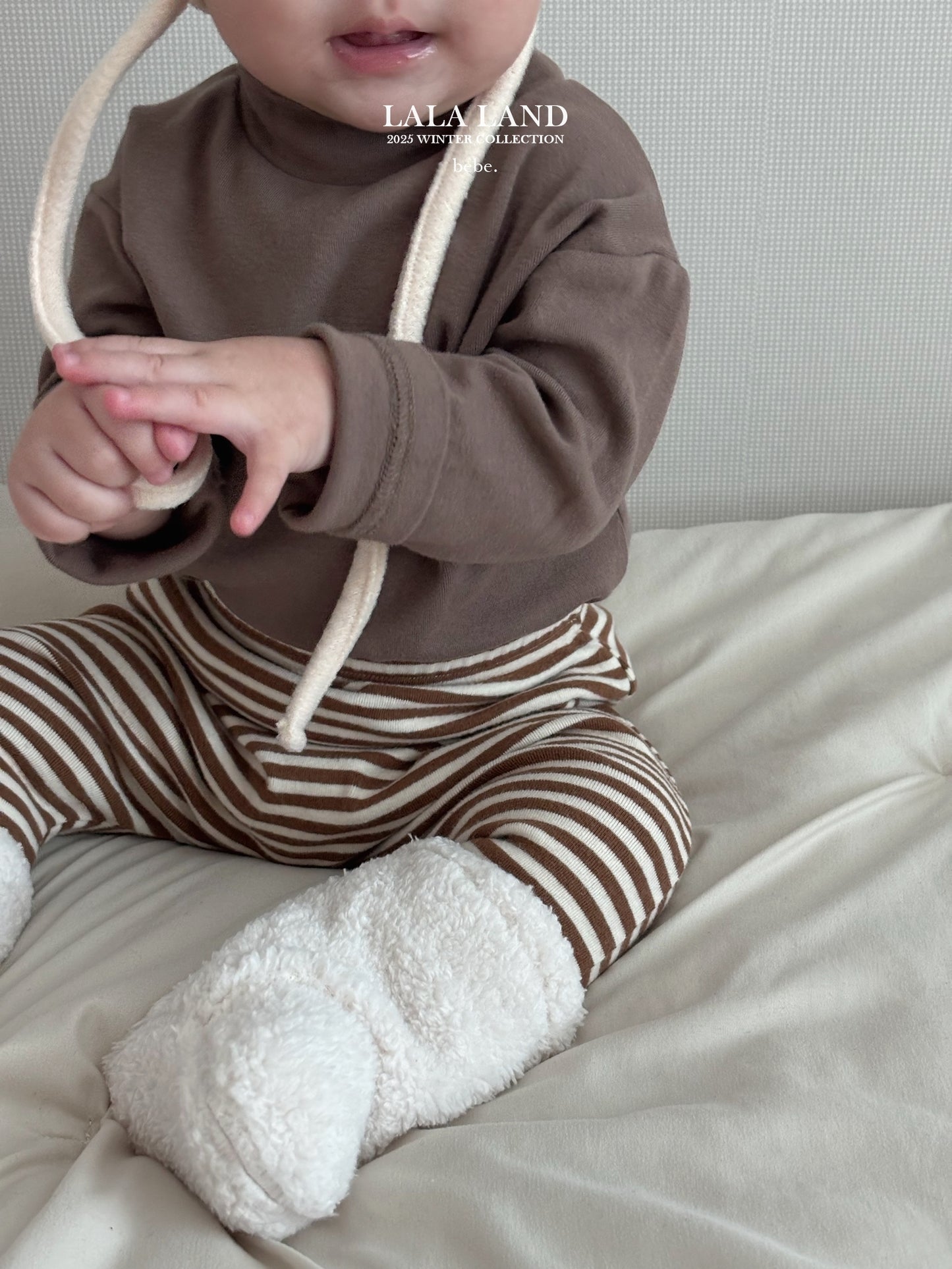 Bebe Cocoa Stripe Leggings