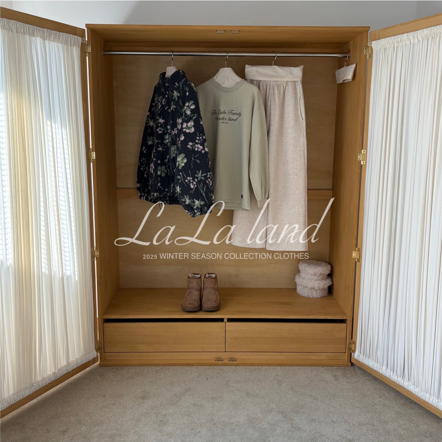 Cozy Mom Fit Fleece-Lined Ribbed Pants