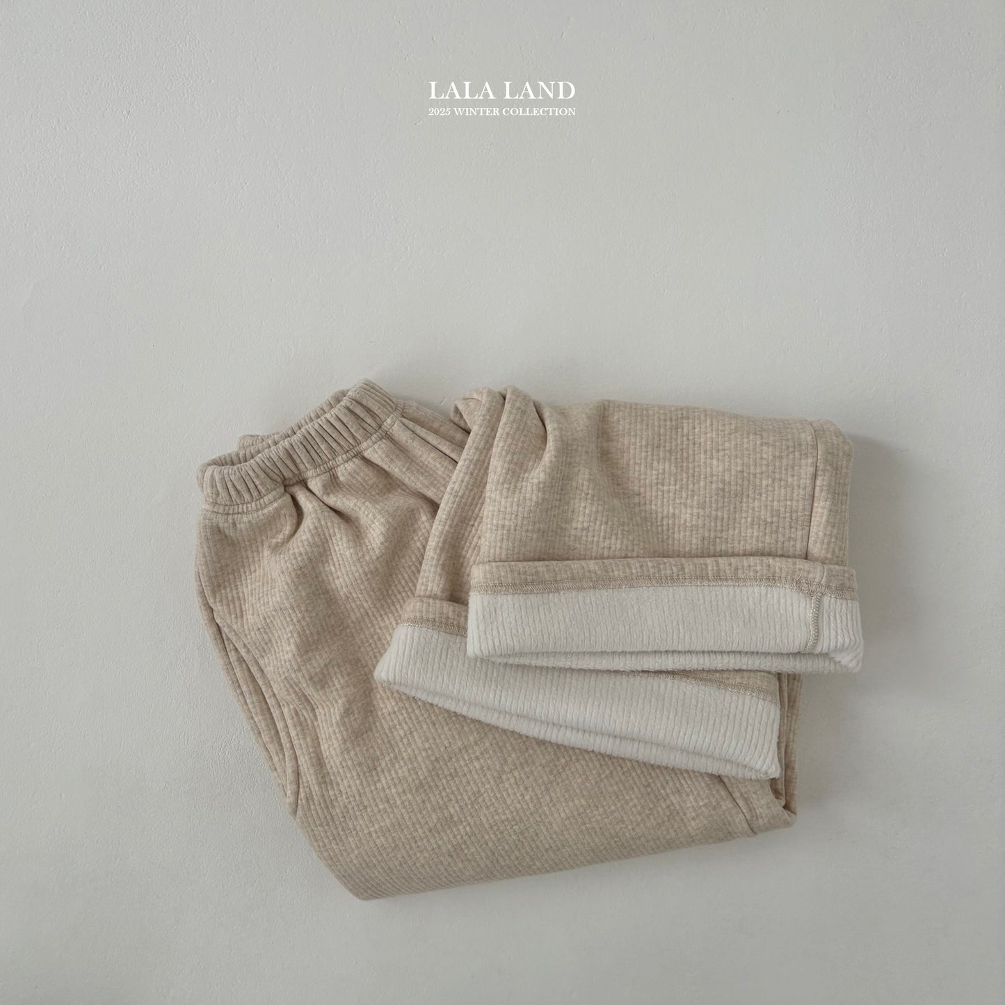 Cozy Mom Fit Fleece-Lined Ribbed Pants