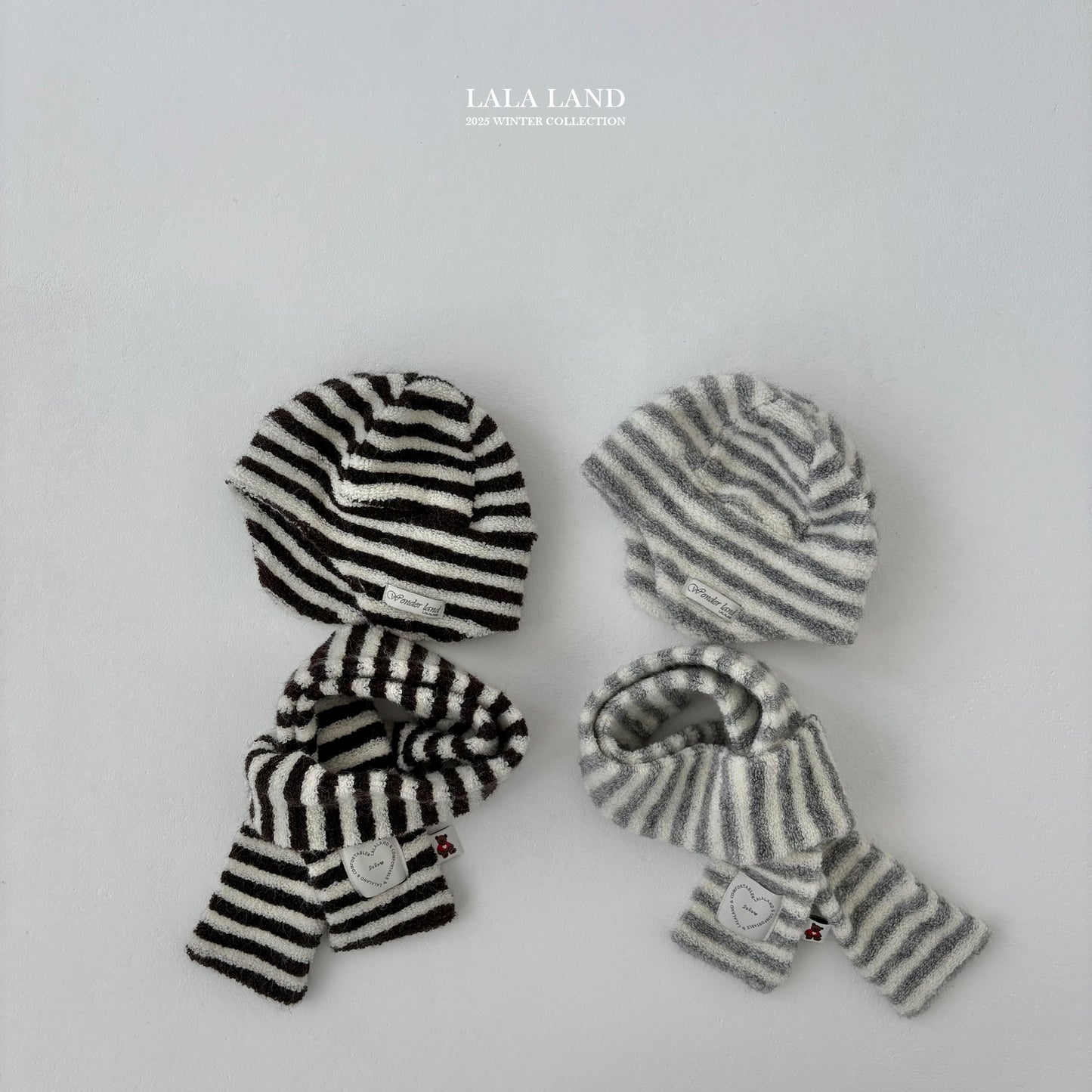 Striped Teddy Knit Beanie