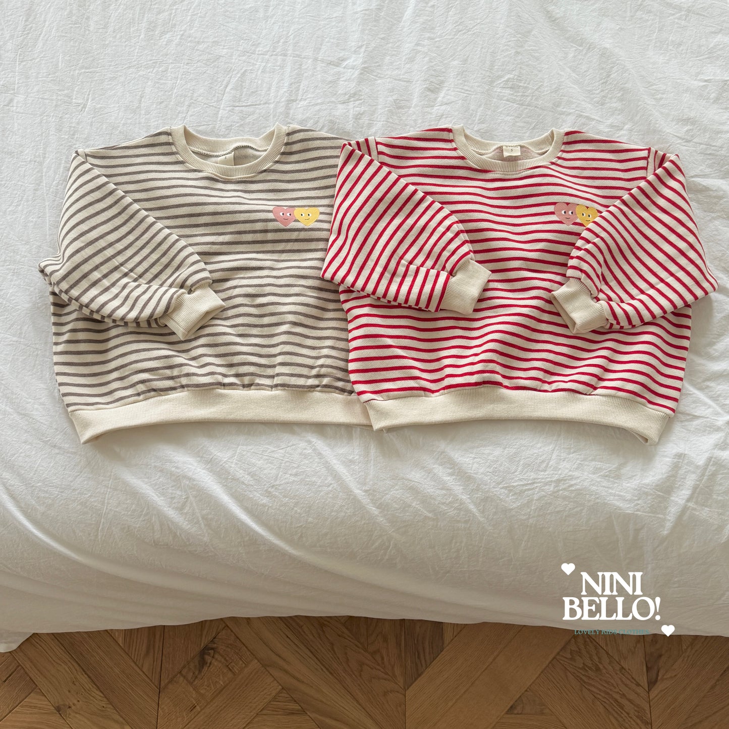 Striped Heart Sweatshirt