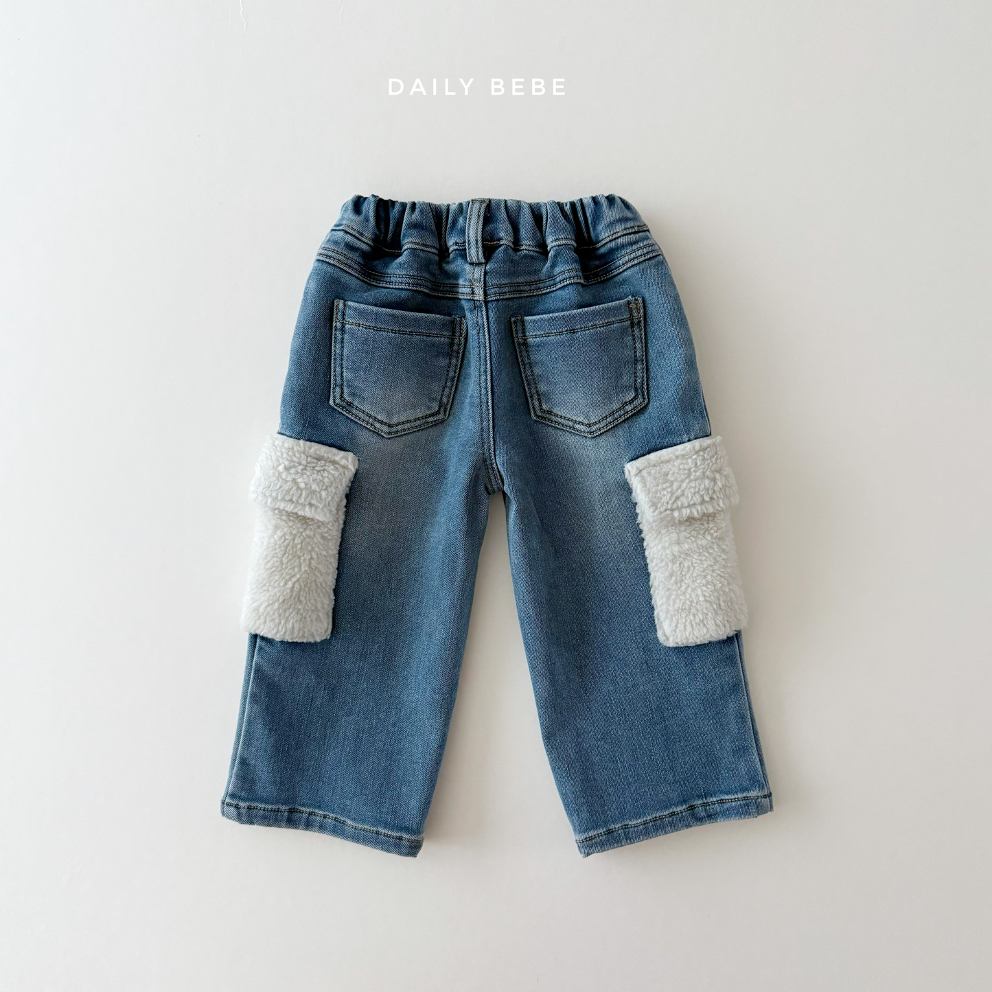 Cargo Sherpa Denim Pants