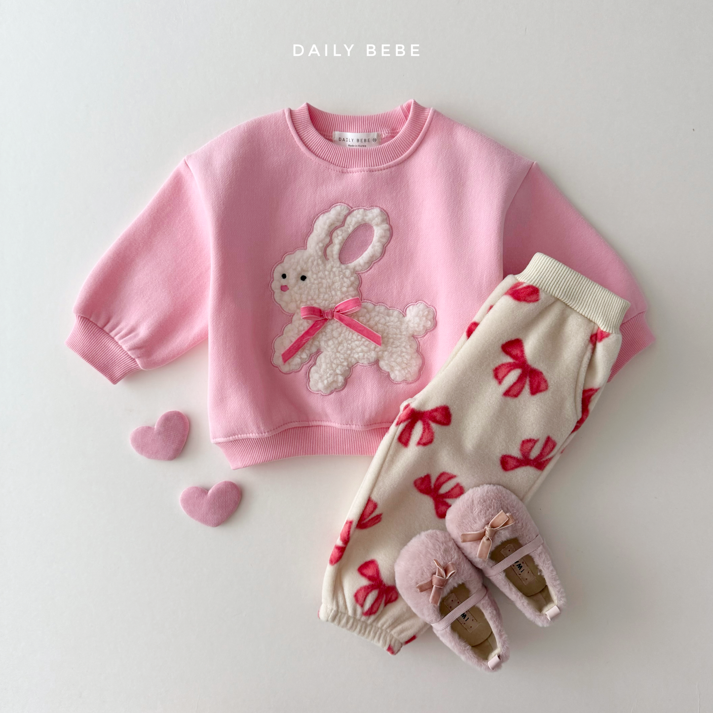 Fuzzy Ribbon Sweatshirt