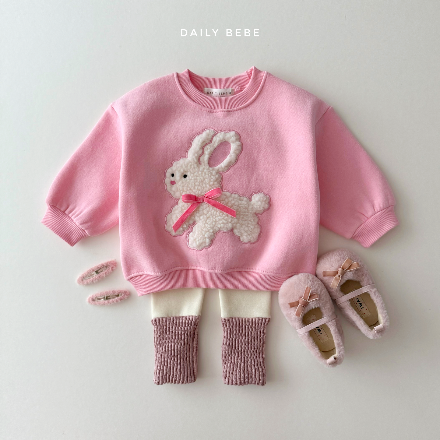 Fuzzy Ribbon Sweatshirt