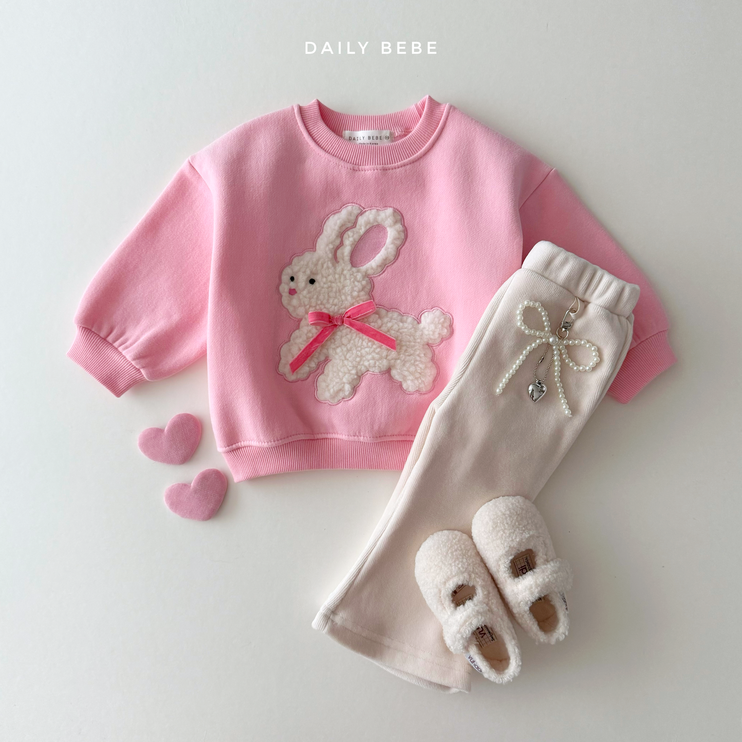 Fuzzy Ribbon Sweatshirt