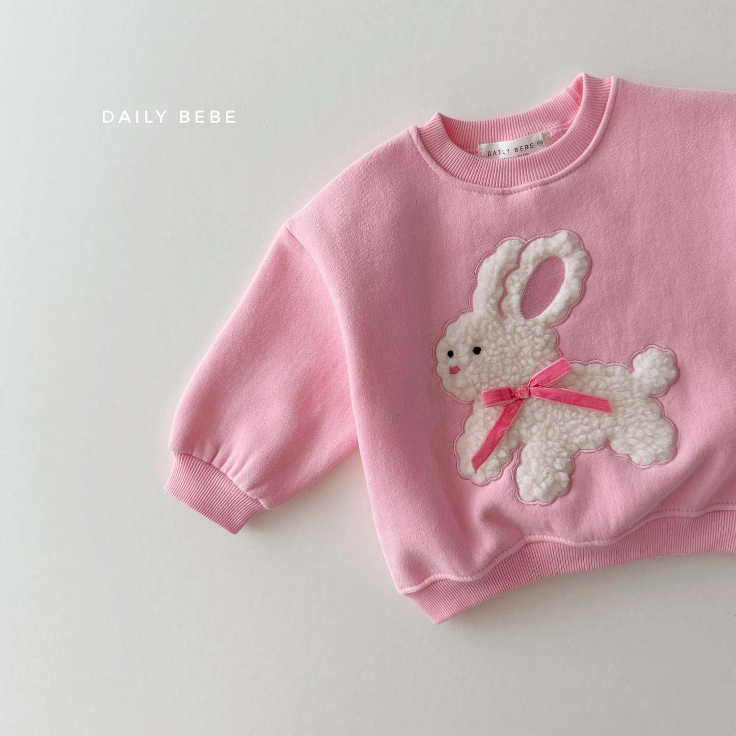 Fuzzy Ribbon Sweatshirt