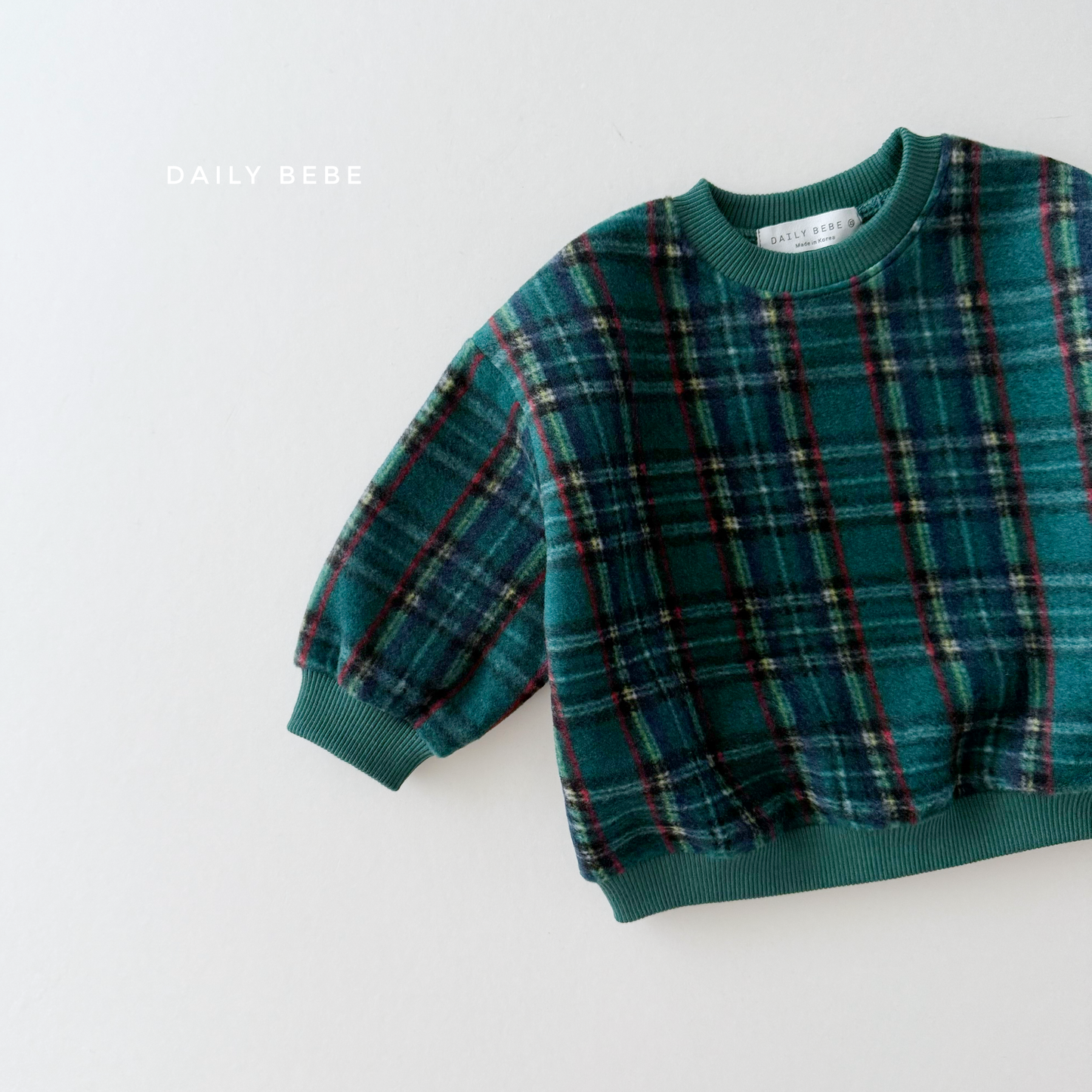 Plaid Fleece Sweatshirt