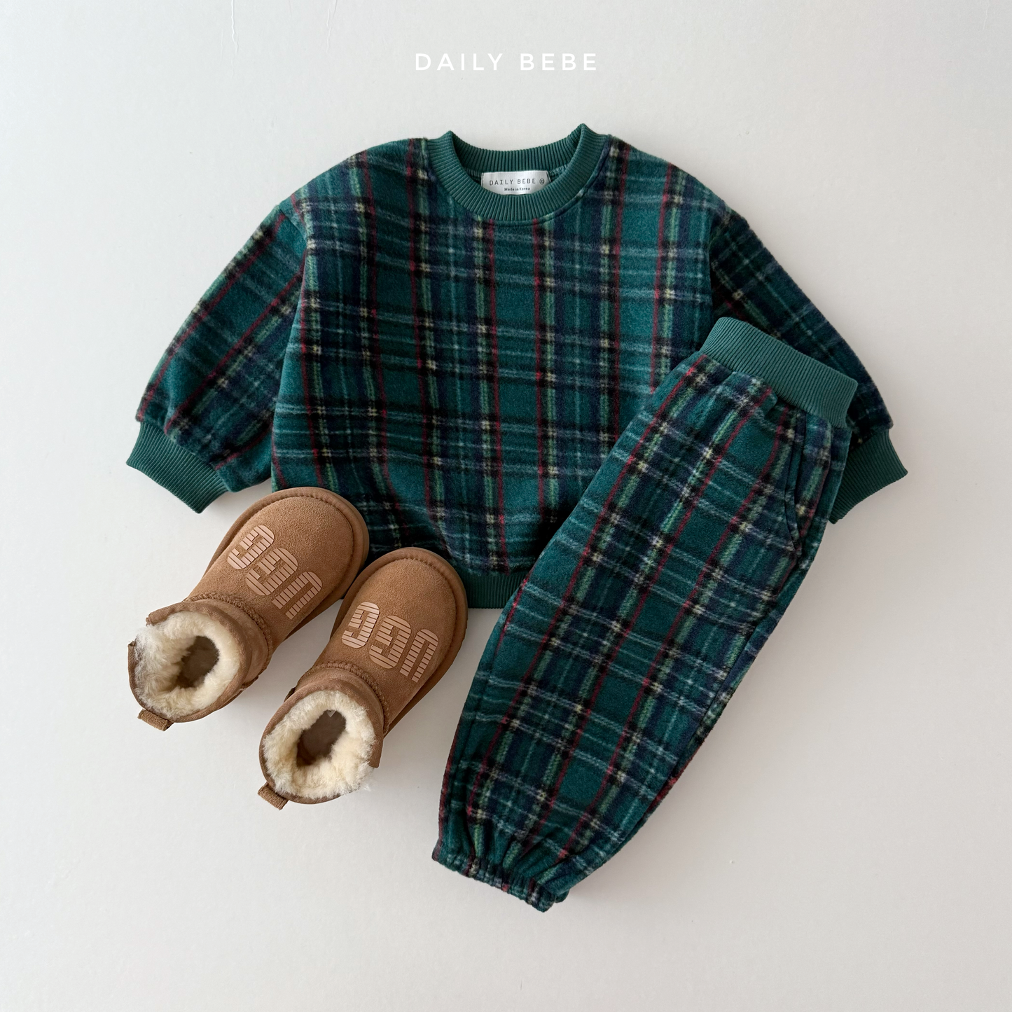 Plaid Fleece Sweatshirt