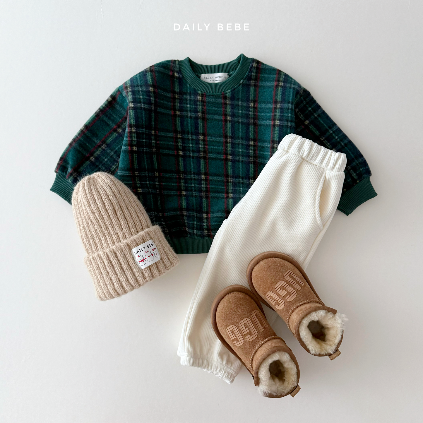 Plaid Fleece Sweatshirt