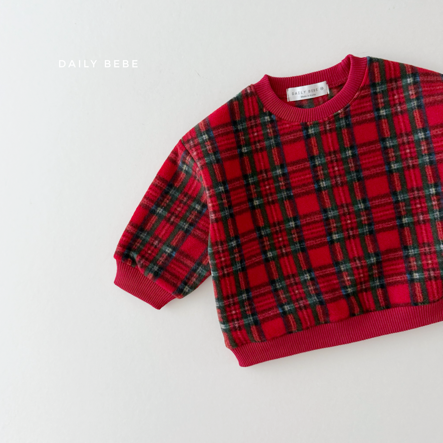 Plaid Fleece Sweatshirt