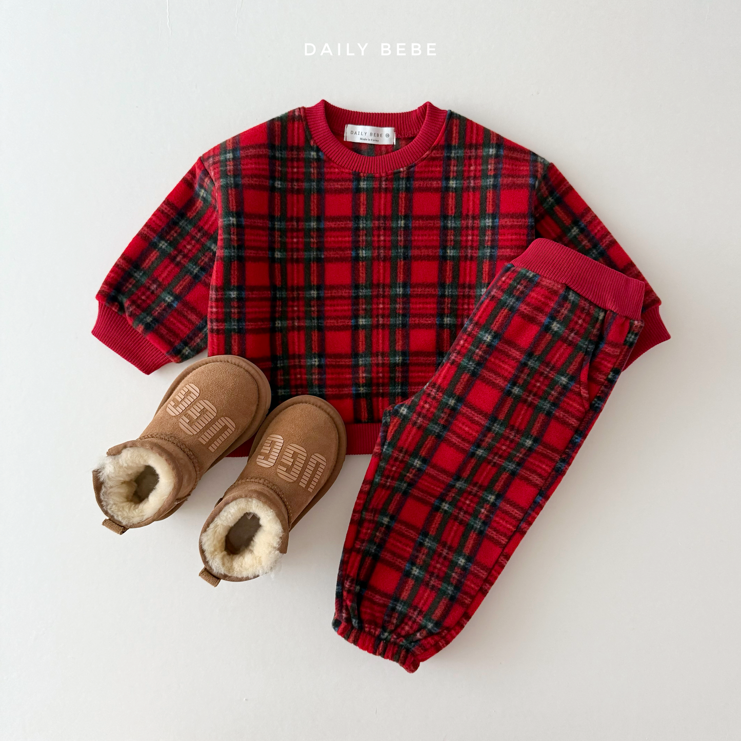 Plaid Fleece Sweatshirt