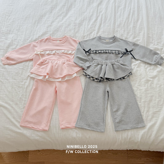 Ribbon Frill Sweatshirt