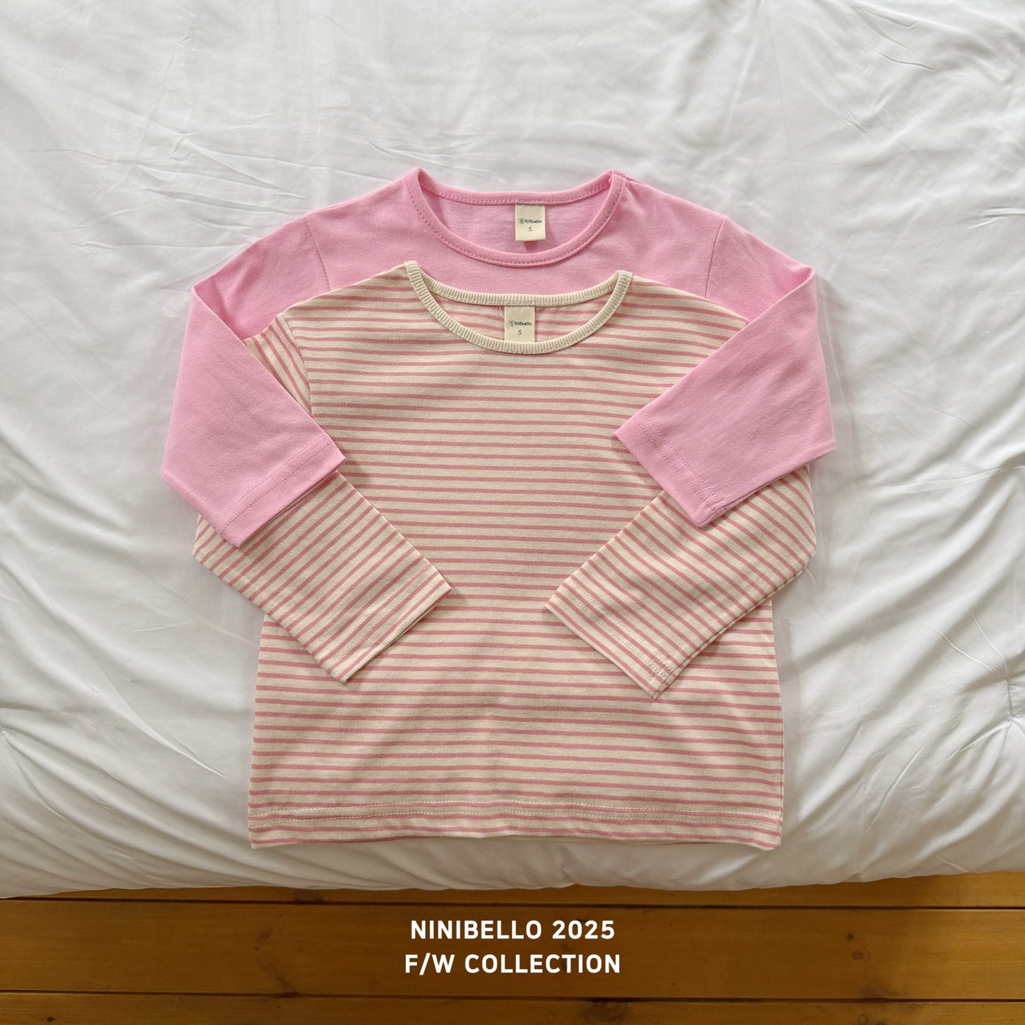 Autumn Basic Tee – 2-Pack (Stripe + Solid)